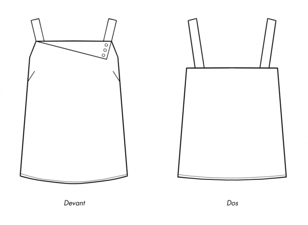 Technical drawings BRENÉ - Sewing pattern for beginners