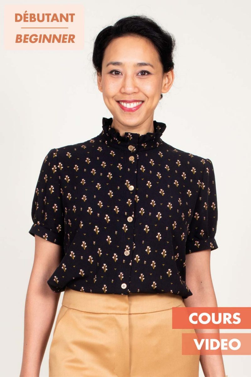 Ose Patterns - Shirt with a ruffle collar