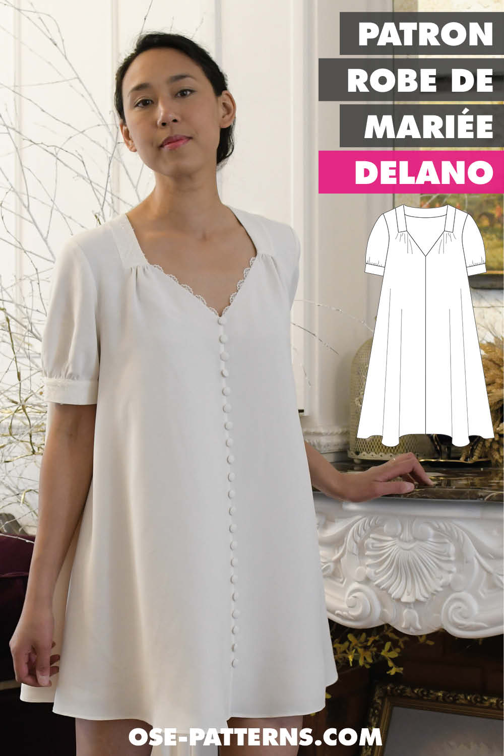Patron de couture robe de mariée DELANO