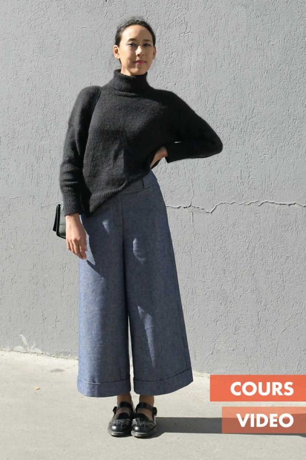 Patron de couture PDF femme pantalon taille haute GLENNON Ose Patterns