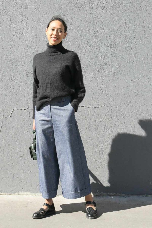 Patron de couture PDF pour femme pantalon taille haute minimaliste Ose Patterns